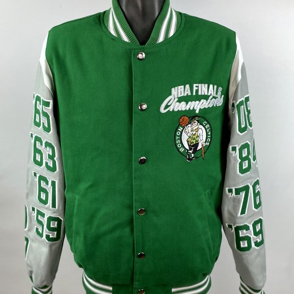 BOSTON CELTICS 17 TIME NBA FINALS WORLD CHAMPIONSHIP JACKET 2X